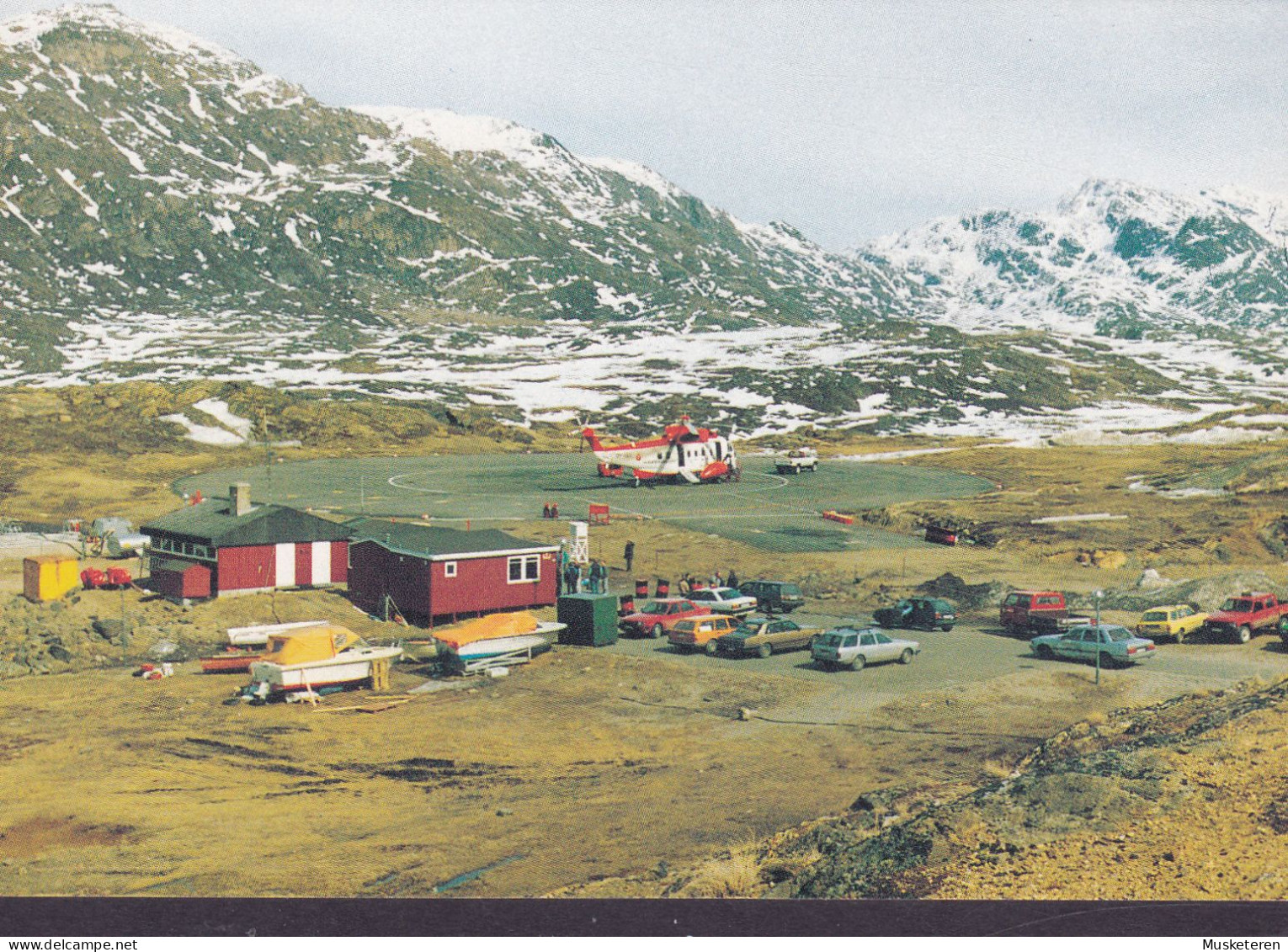 Greenland PPC Sisimiut Holsteinsborg - Heliporten Helicopter Landing Place KNI 124 Polar Card (2 Scans) - Groenland