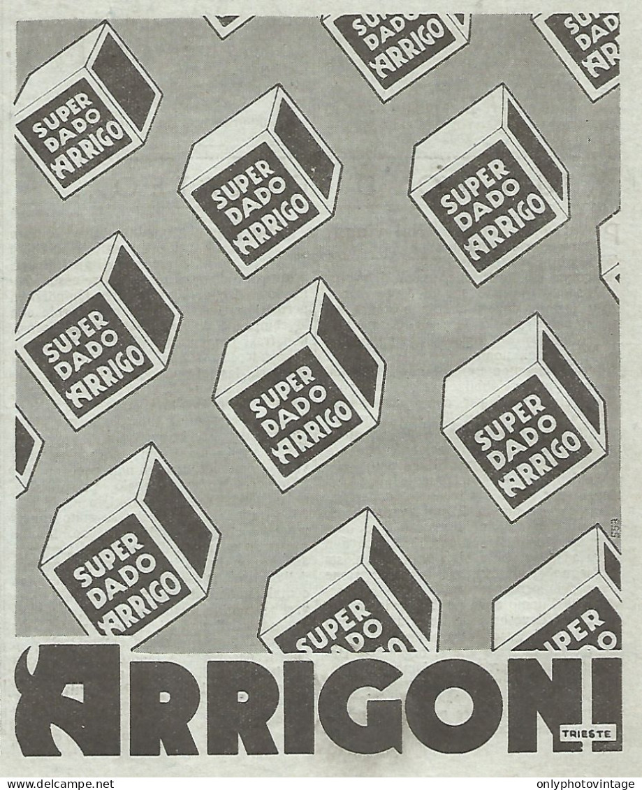 ARRIGONI - Super Dado Arrigo - Pubblicità Del 1934 - Vintage Advertising - Werbung