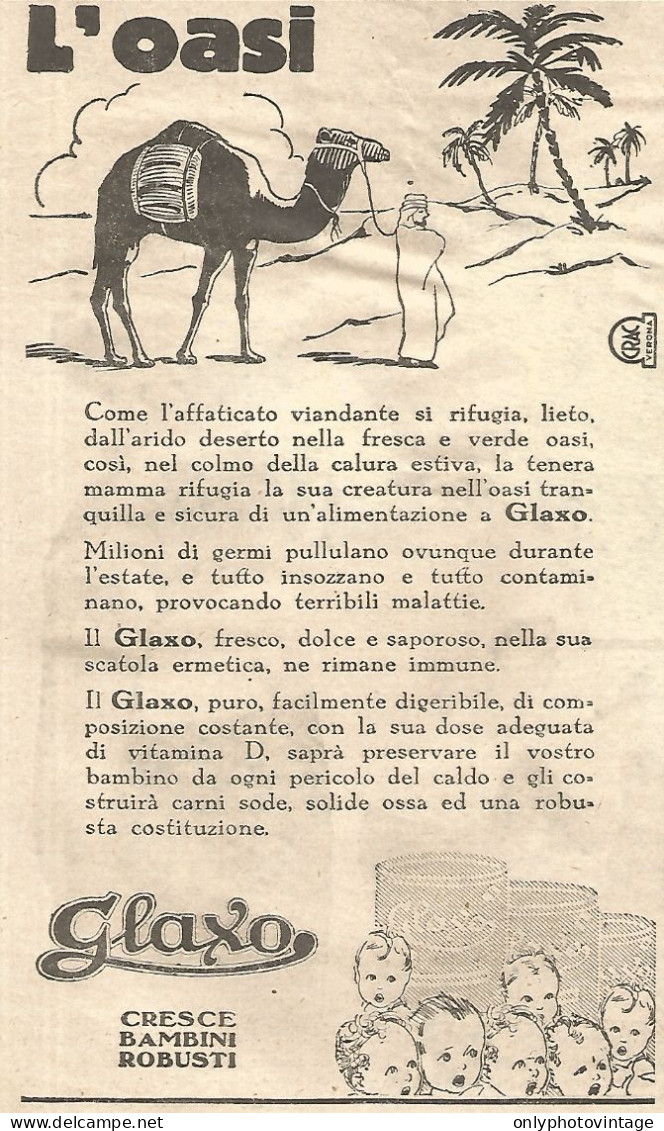 GLAXO - L'Oasi - Pubblicità Del 1931 - Vintage Advertising - Pubblicitari