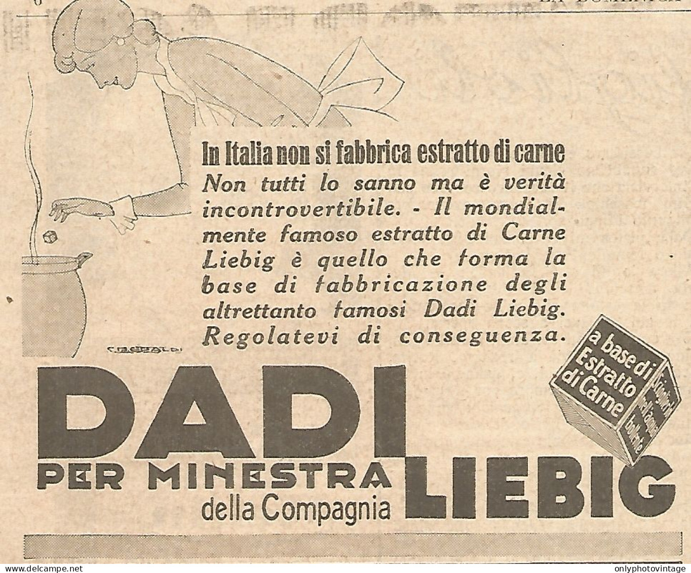 Dadi LIEBIG - In Italia Non Si Fabbrica... - Pubblicità Del 1931 - Advert - Advertising