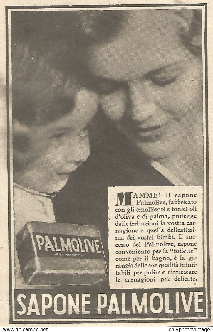 Sapone PALMOLIVE - Pubblicità Del 1934 - Vintage Advertising - Publicités