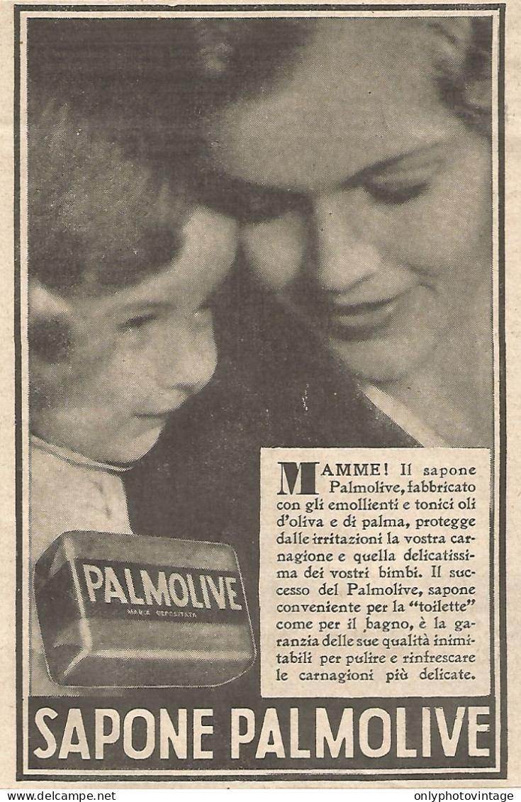 Sapone PALMOLIVE - Pubblicità Del 1934 - Vintage Advertising - Publicités