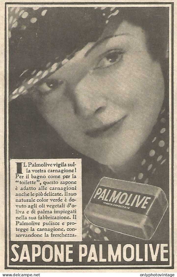 Sapone PALMOLIVE - Pubblicità Del 1934 - Vintage Advertising - Publicités