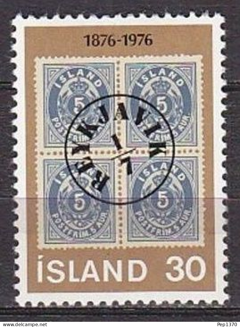 ISLANDIA 1976 - ICELAND - CENTENARIO DEL SELLO - YVERT 471** - Sellos Sobre Sellos