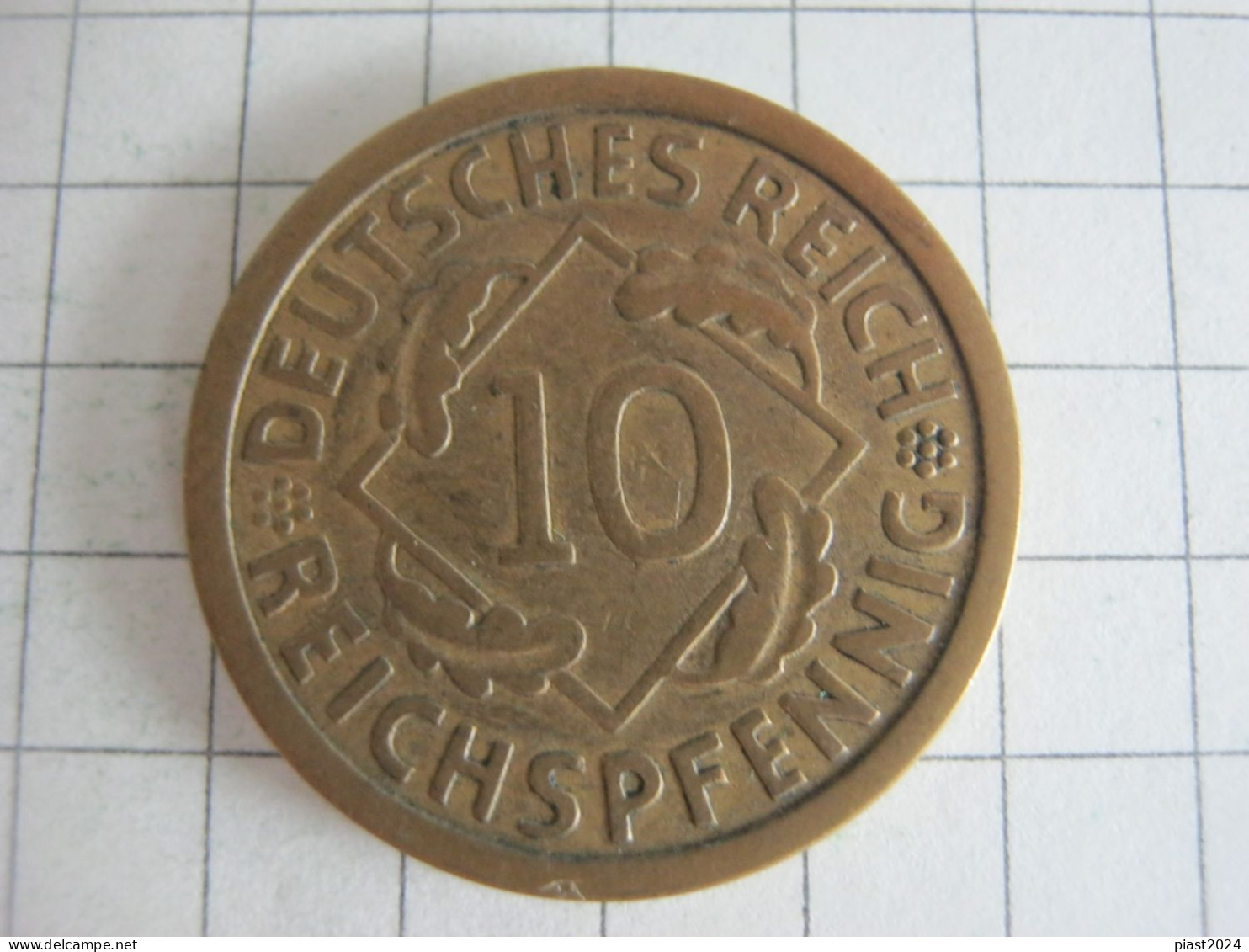 Germany 10 Reichspfennig 1924 A - 10 Rentenpfennig & 10 Reichspfennig