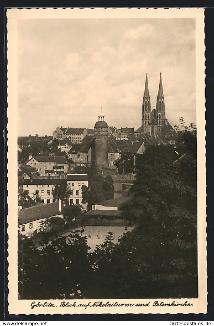 AK Görlitz, Blick Auf Nikolaiturm Und Peterskirche  - Görlitz