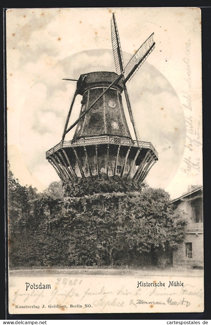 AK Potsdam, Blick Auf Historische Windmühle  - Potsdam