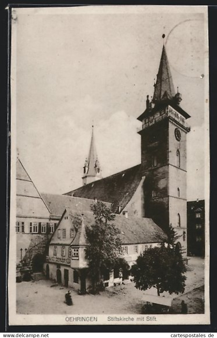 AK Oehringen, Stiftskirche Mit Stift  - Oehringen