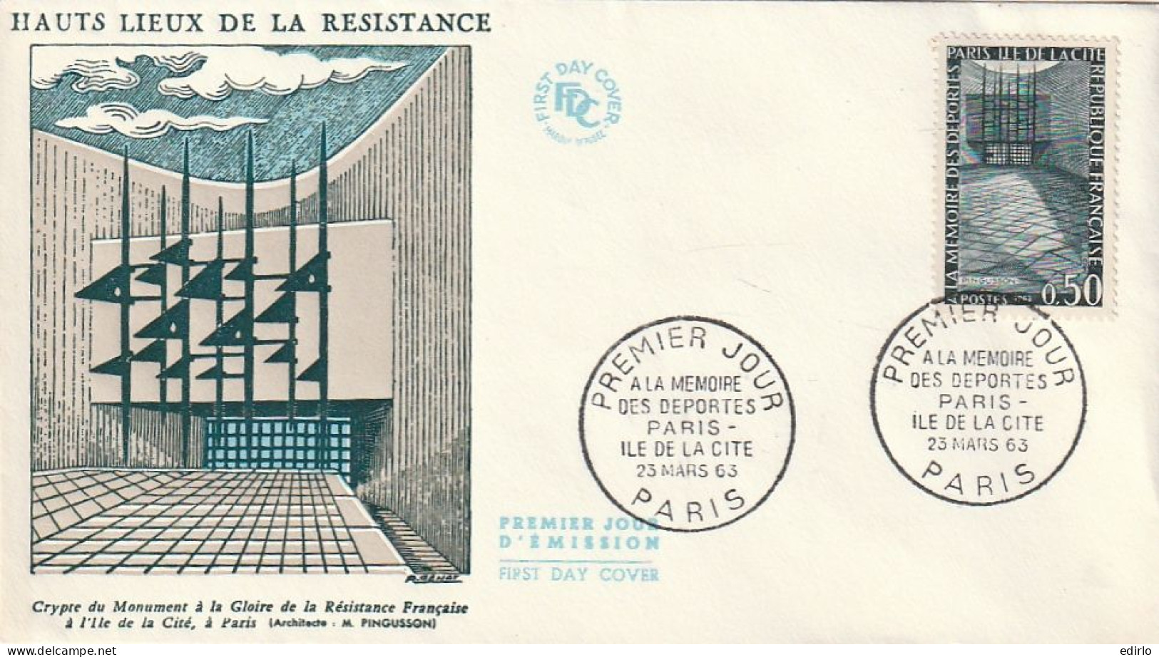 ///   FRANCE ///     ,premier Jour    -- --   Premier Jour  HAUTS LIEUX DE LA RESISTANCE - 1970-1979