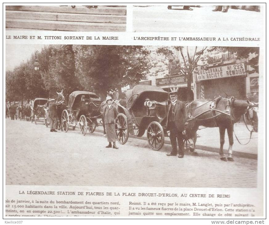 GUERRE 14-18 Reims  LA STATION Place Drouet D Erlon  + Jeune  Enfant   Bléssé A  Ypres - Zonder Classificatie