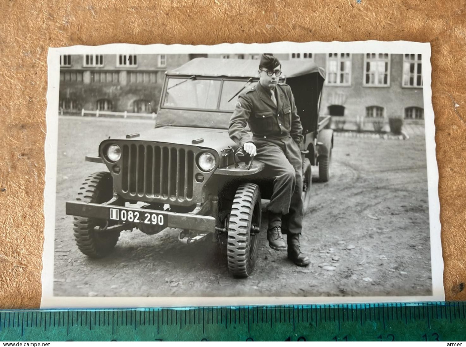 Real Photo -  Voiture Automobile  Jeep Militaire - Krieg, Militär