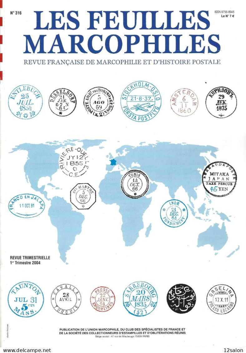 LES FEUILLES MARCOPHILES  Scan Sommaire N°316 - Français