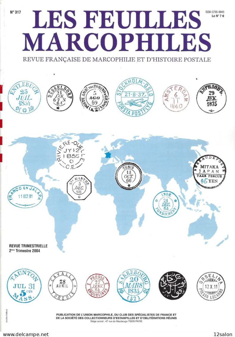 LES FEUILLES MARCOPHILES  Scan Sommaire N°317 - Français