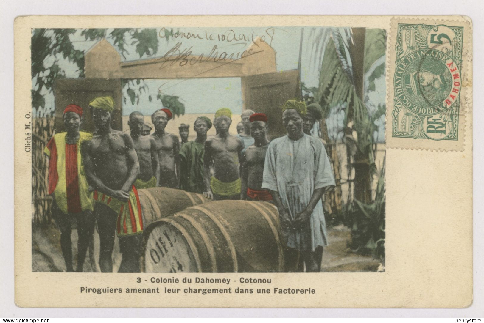 DAHOMEY - COTONOU : Piroguiers Amenant Leur Chargement Dans Une Factorerie - Colorisée (z3578) - Dahome