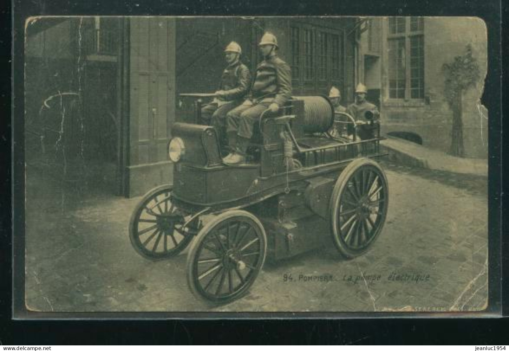 POMPIERS 1900 LA POMPE ELECTRIQUE   ( MES PHOTOS NE SONT PAS JAUNES ) - Pompieri