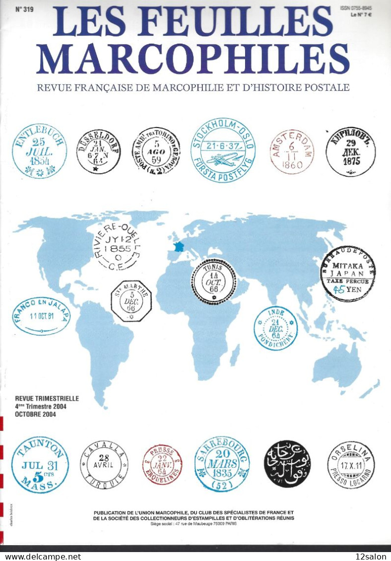 LES FEUILLES MARCOPHILES  Scan Sommaire N°319 - Français