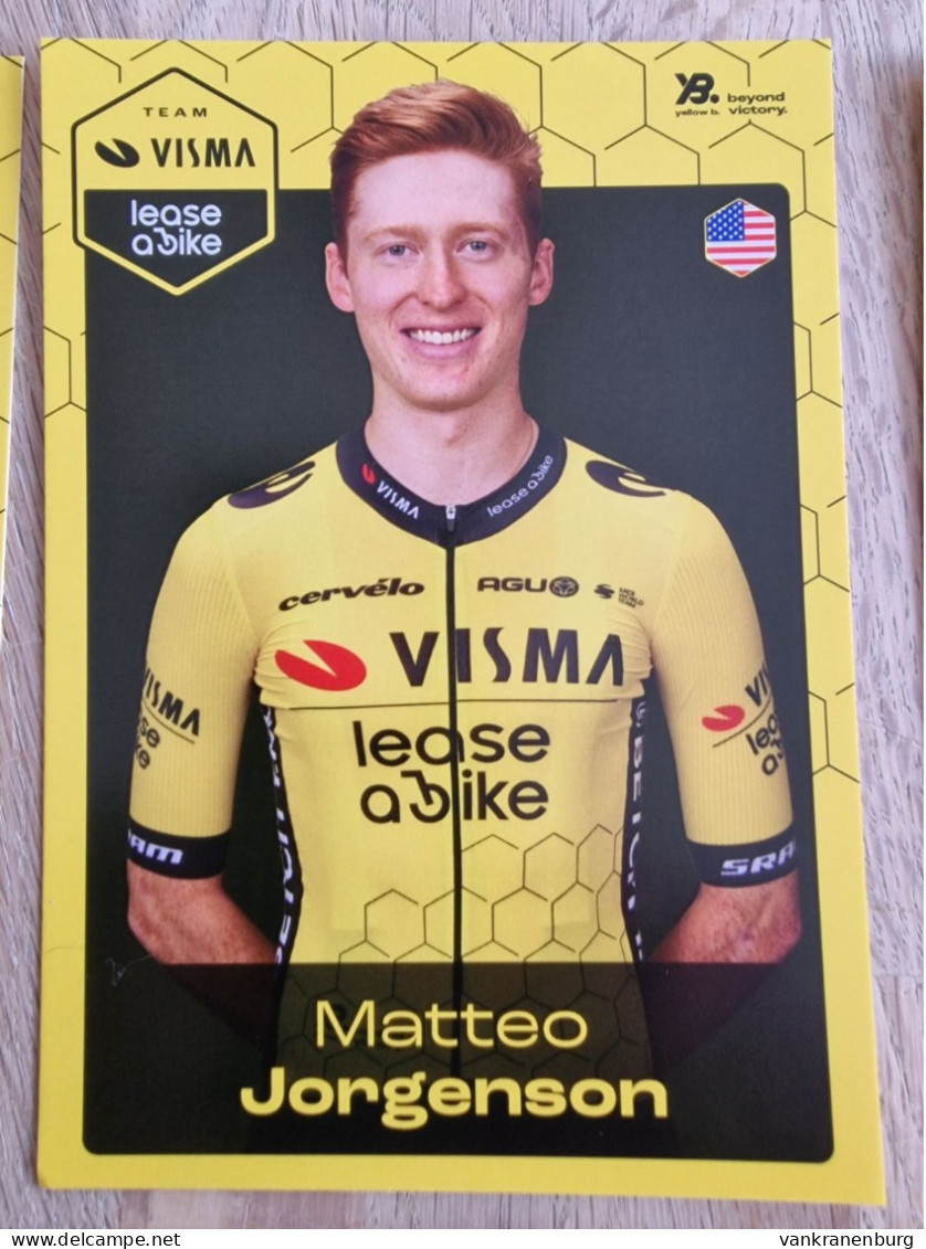 Card Matteo Jorgenson - Team Visma-Lease A Bike - 2024 - Cycling - Cyclisme - Ciclismo - Wielrennen - Radsport