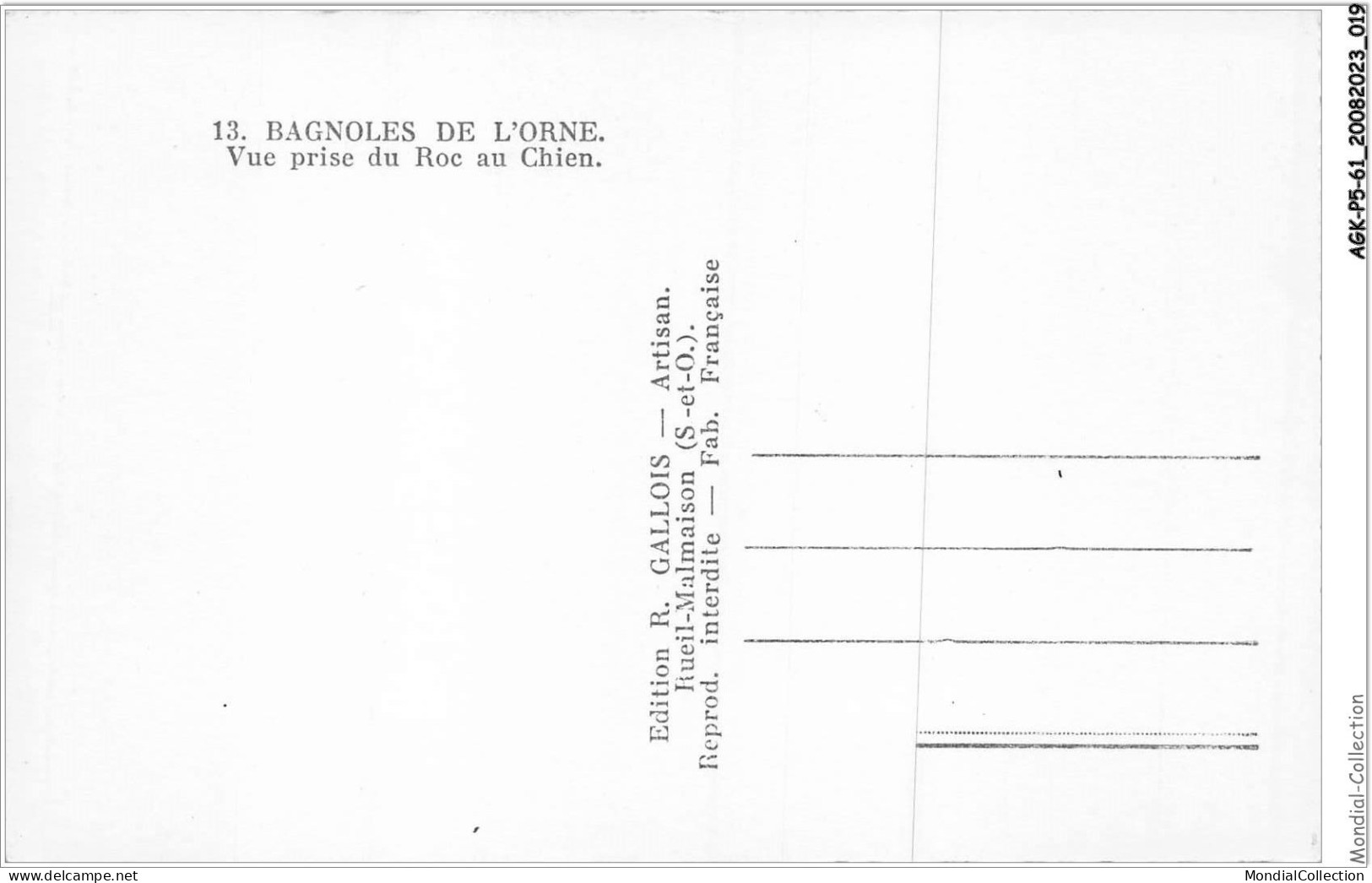 AGKP5-0383-61 - BAGNOLES-DE-L'ORNE - Vue Prise Du Roc Au Chien  - Bagnoles De L'Orne