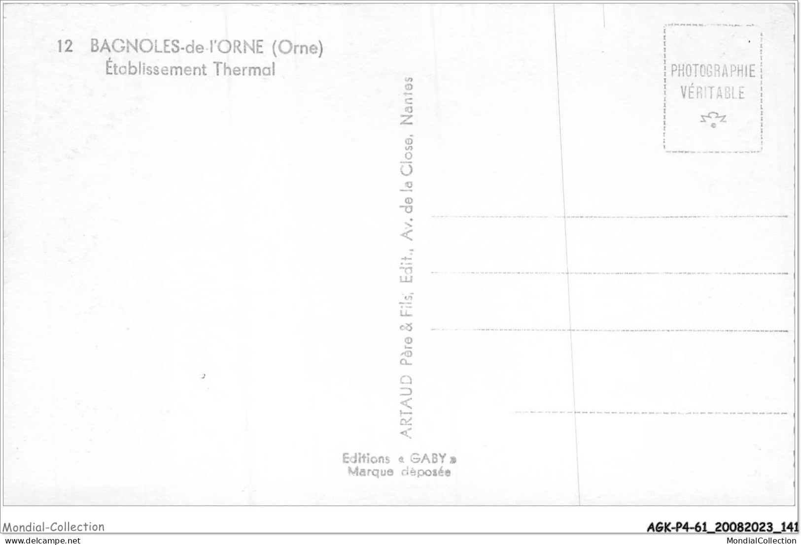 AGKP4-0350-61 - BAGNOLES-DE-L'ORNE - Etablissement Thermal  - Bagnoles De L'Orne