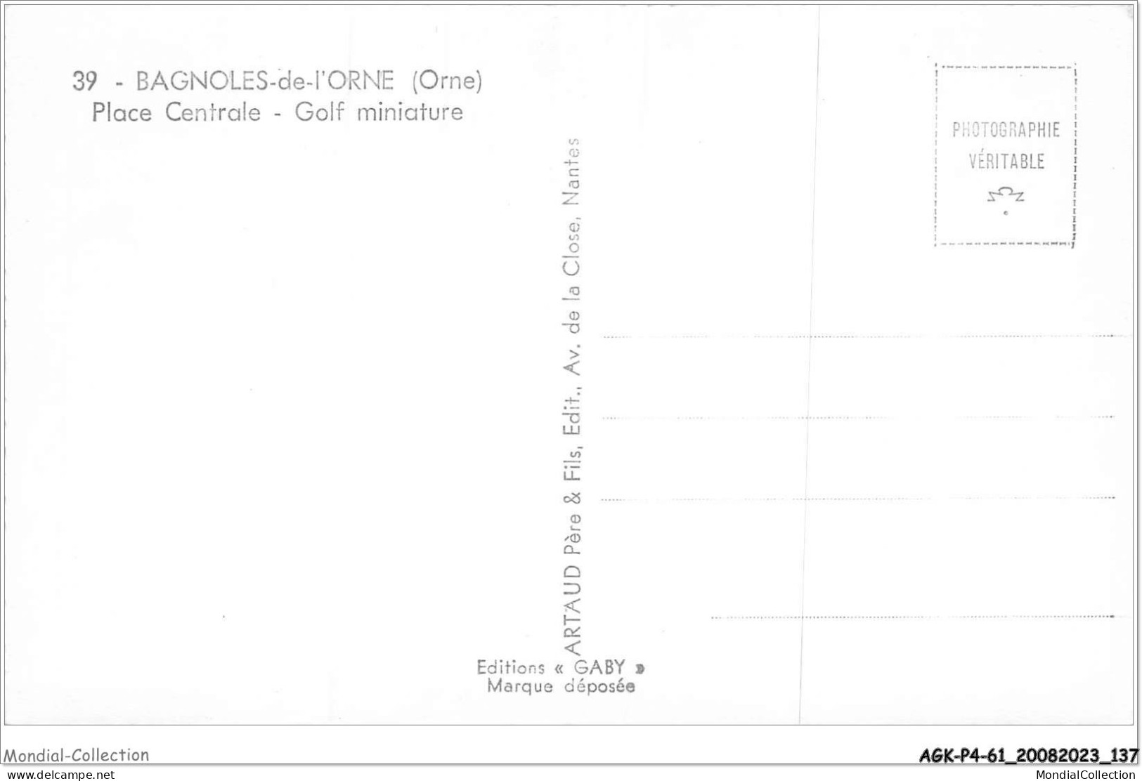 AGKP4-0348-61 - BAGNOLES-DE-L'ORNE - Place Centrale - Golf Miniature  - Bagnoles De L'Orne