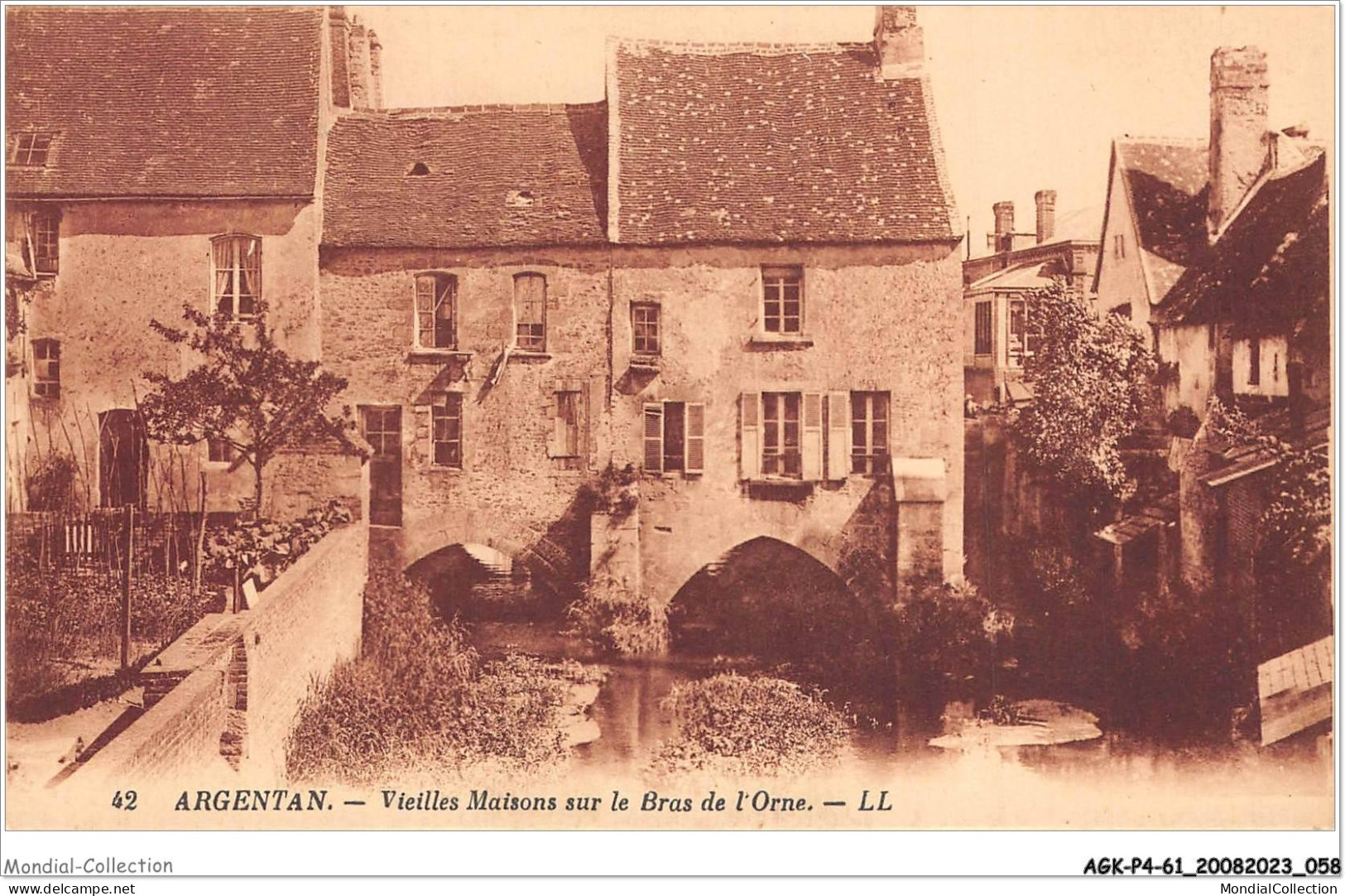 AGKP4-0309-61 - ARGENTAN - Vieilles Maisons Sur Le Bras De L'orne  - Argentan