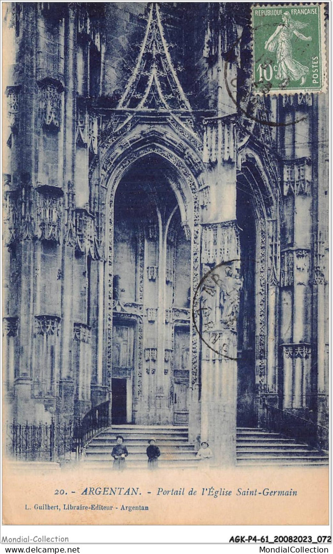 AGKP4-0316-61 - ARGENTAN - Portail De L'église Saint-germain  - Argentan