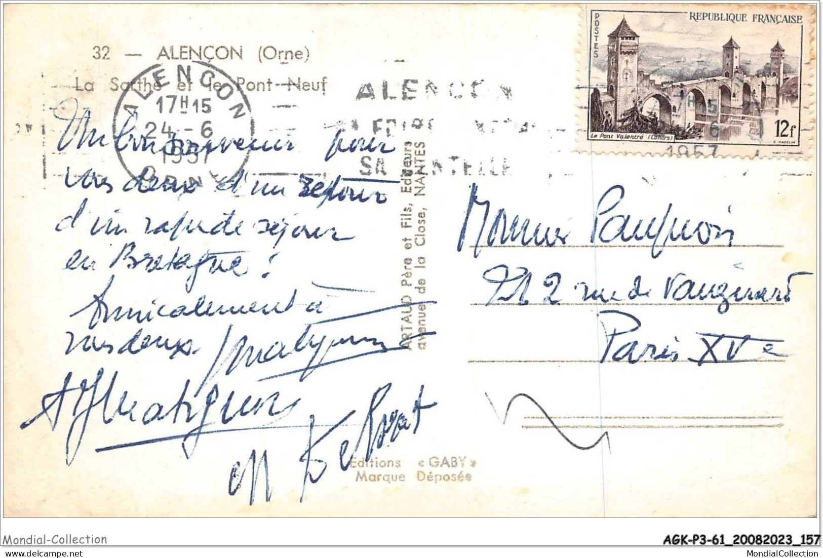 AGKP3-0267-61 - ALENCON - La Sarthe Et Le Pont Neuf  - Alencon