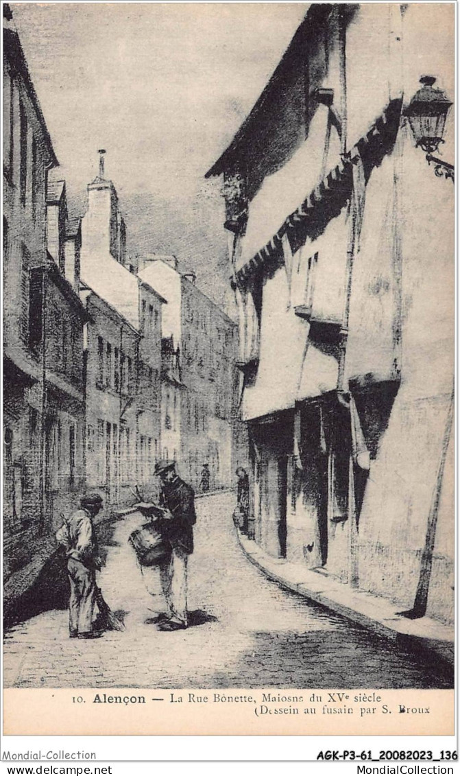 AGKP3-0257-61 - ALENCON - La Rue Bonette - Maisons Du XVe Siècle  - Alencon