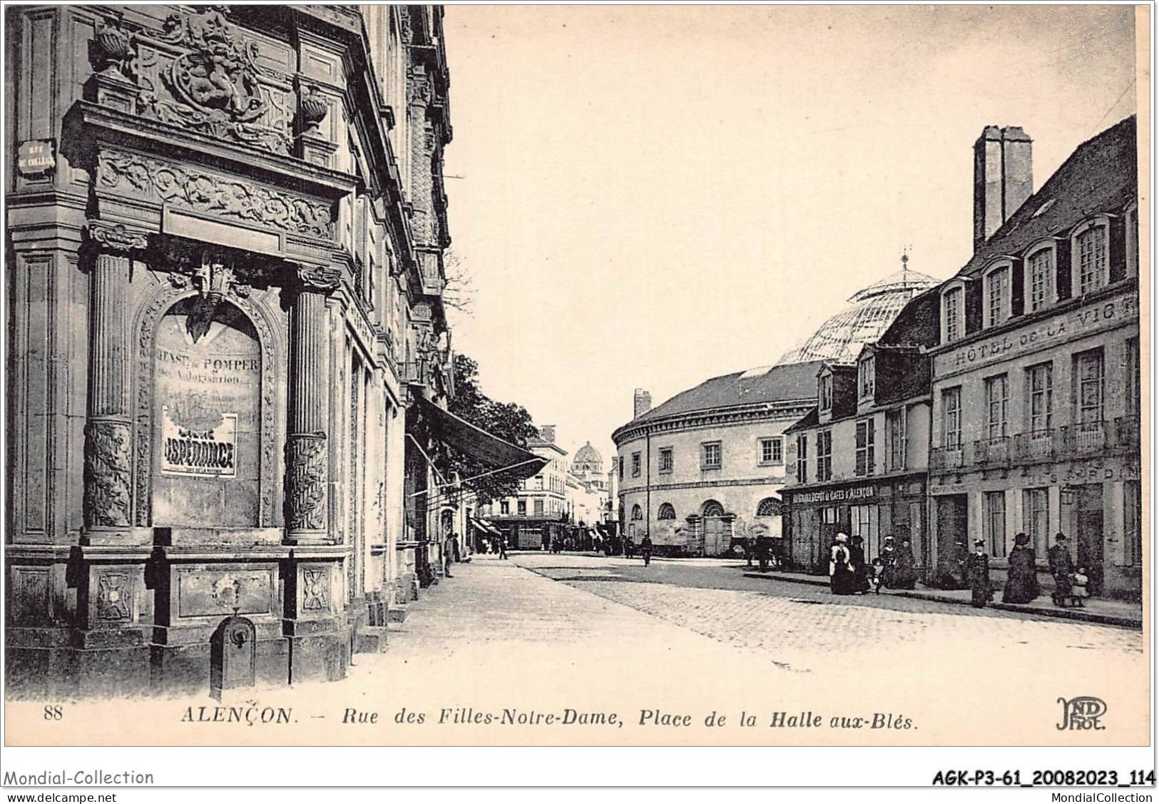AGKP3-0246-61 - ALENCON - Rue Des Filles Notre Dames - Place De La Halle Aux Blés  - Alencon