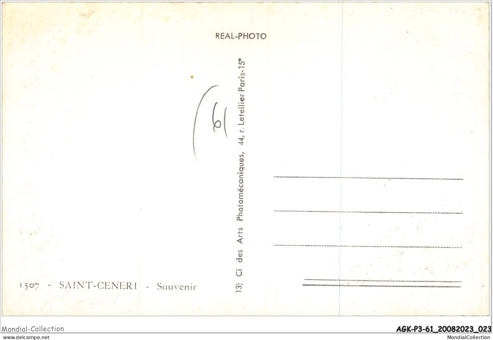 AGKP3-0200-61 - Souvenir De SAINT CENERI  - Autres & Non Classés