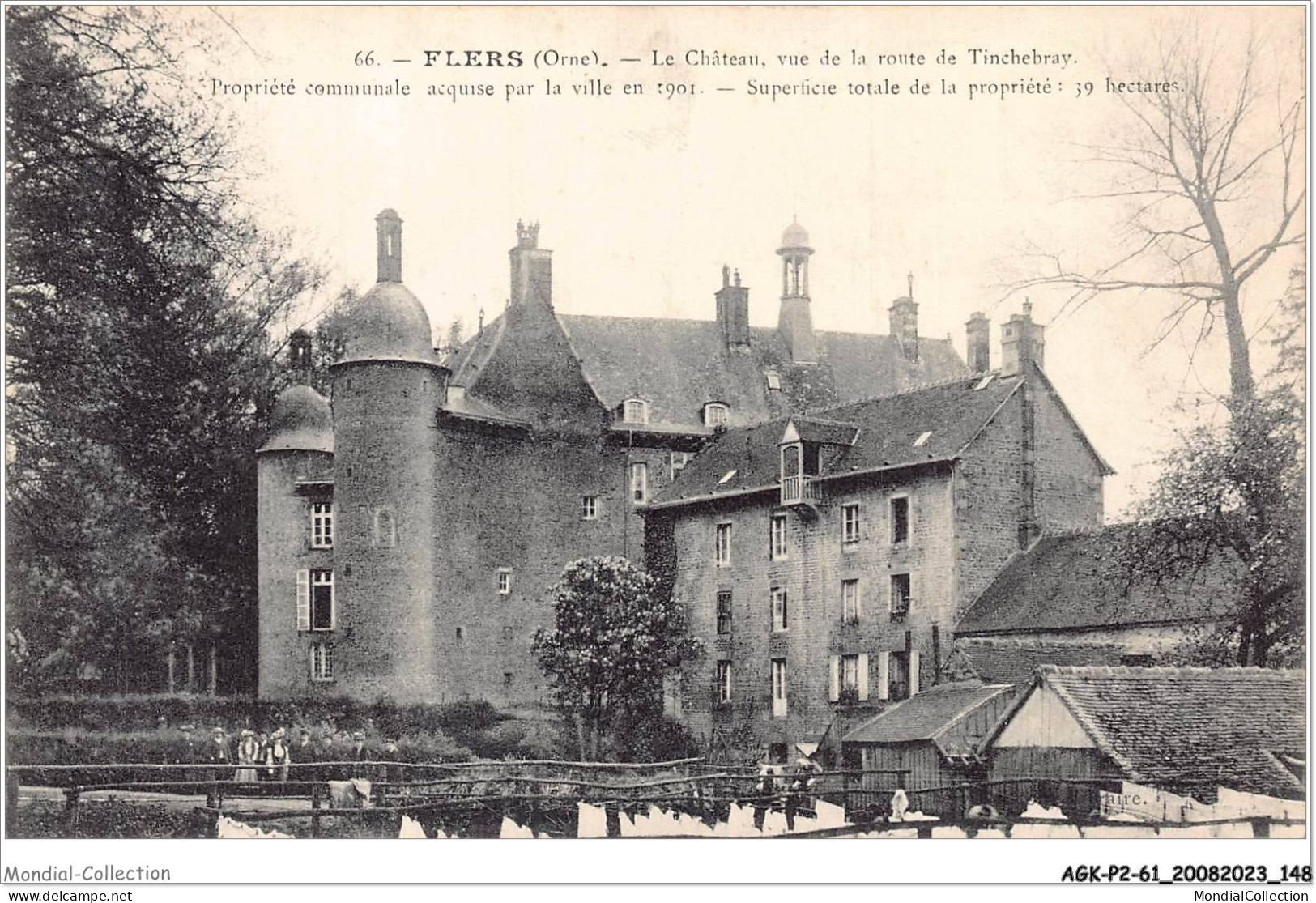AGKP2-0157-61 - FLERS - Le Chateau - Vue De La Route De Tinchebray  - Flers