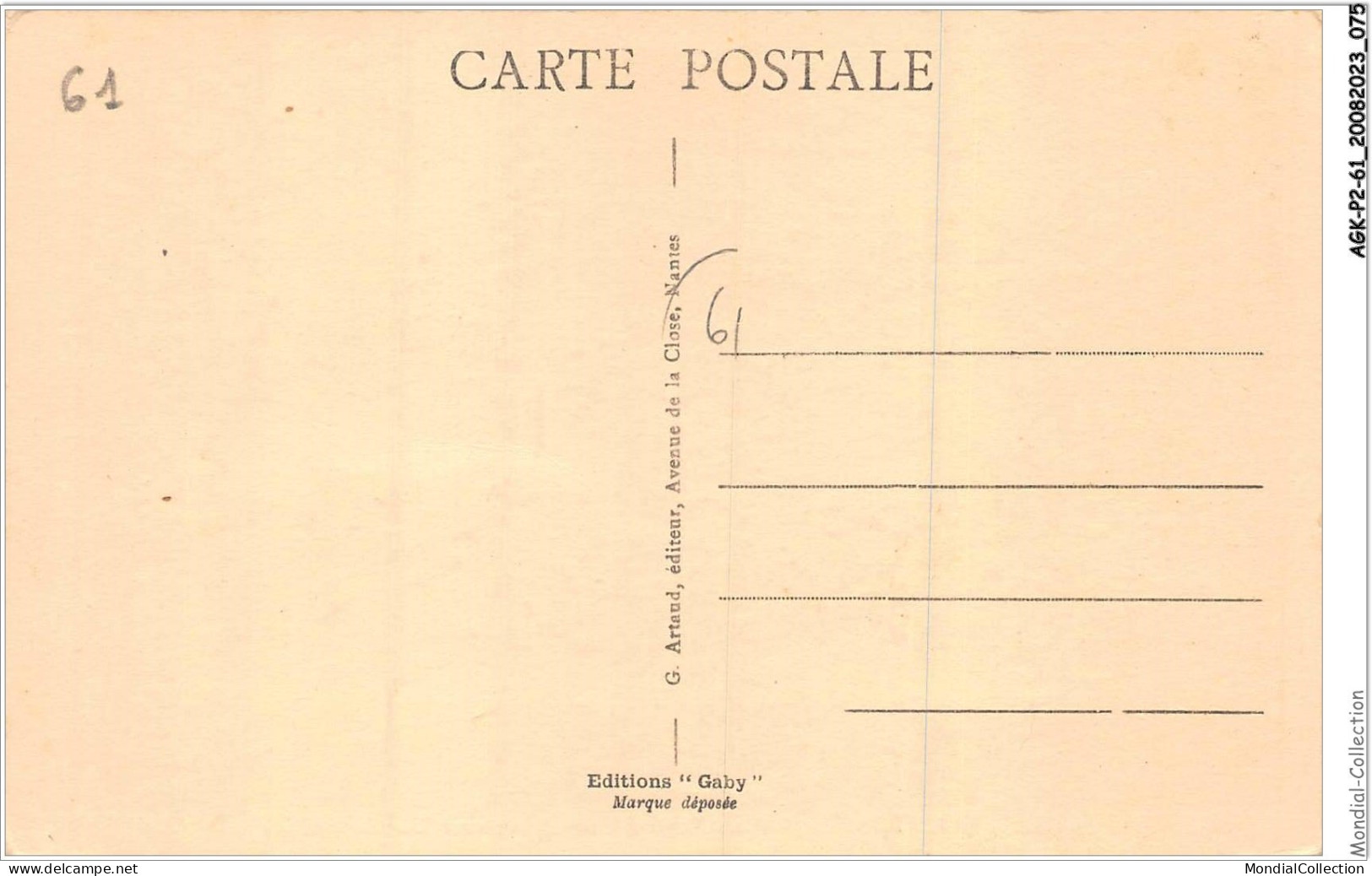 AGKP2-0120-61 - DOMFRONT - Rue Des Fossés Plissons Et Ancienne Tour Du Château  - Domfront