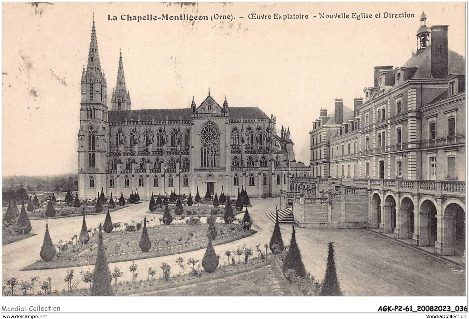 AGKP2-0101-61 - La Chapelle MONTLIGEON - Oeuvre Expiatoire - Nouvelle Eglise Et Direction  - Sonstige & Ohne Zuordnung