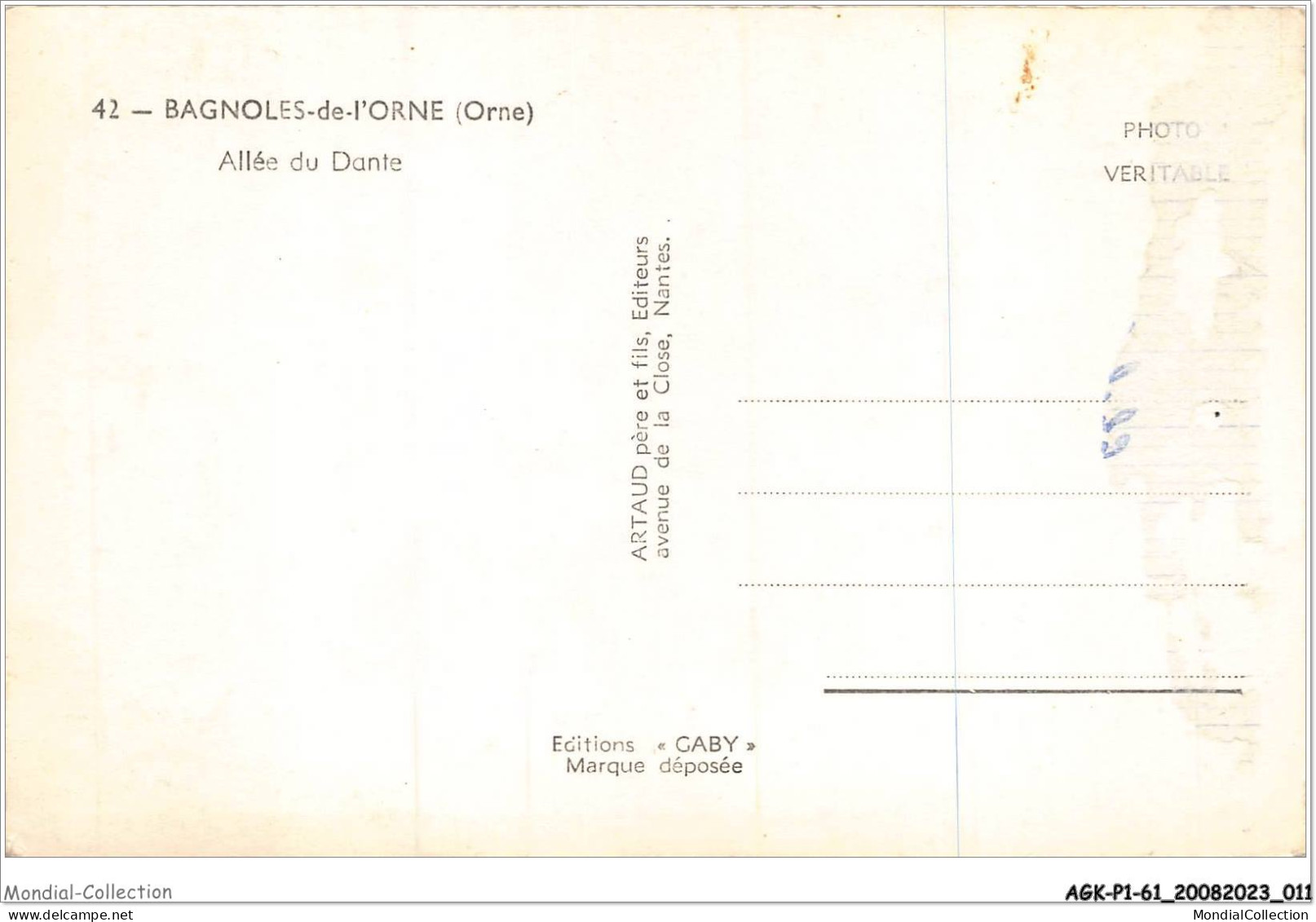 AGKP1-0006-61 - BAGNOLES DE L'ORNE - Allée Du Dante  - Bagnoles De L'Orne