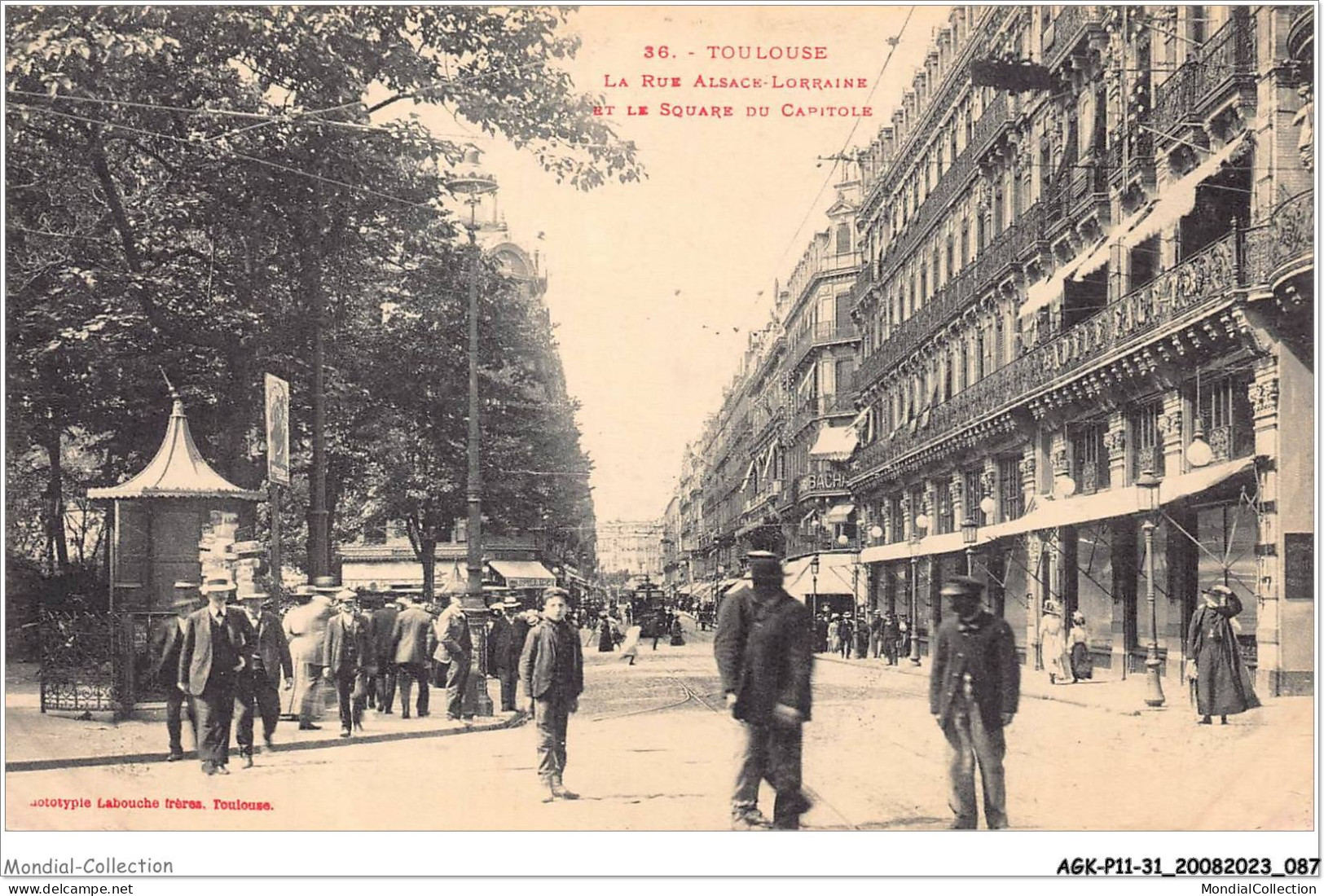 AGKP11-0946-31 - TOULOUSE - La Rue Alsace-lorraine Et Le Square Du Capitole  - Toulouse