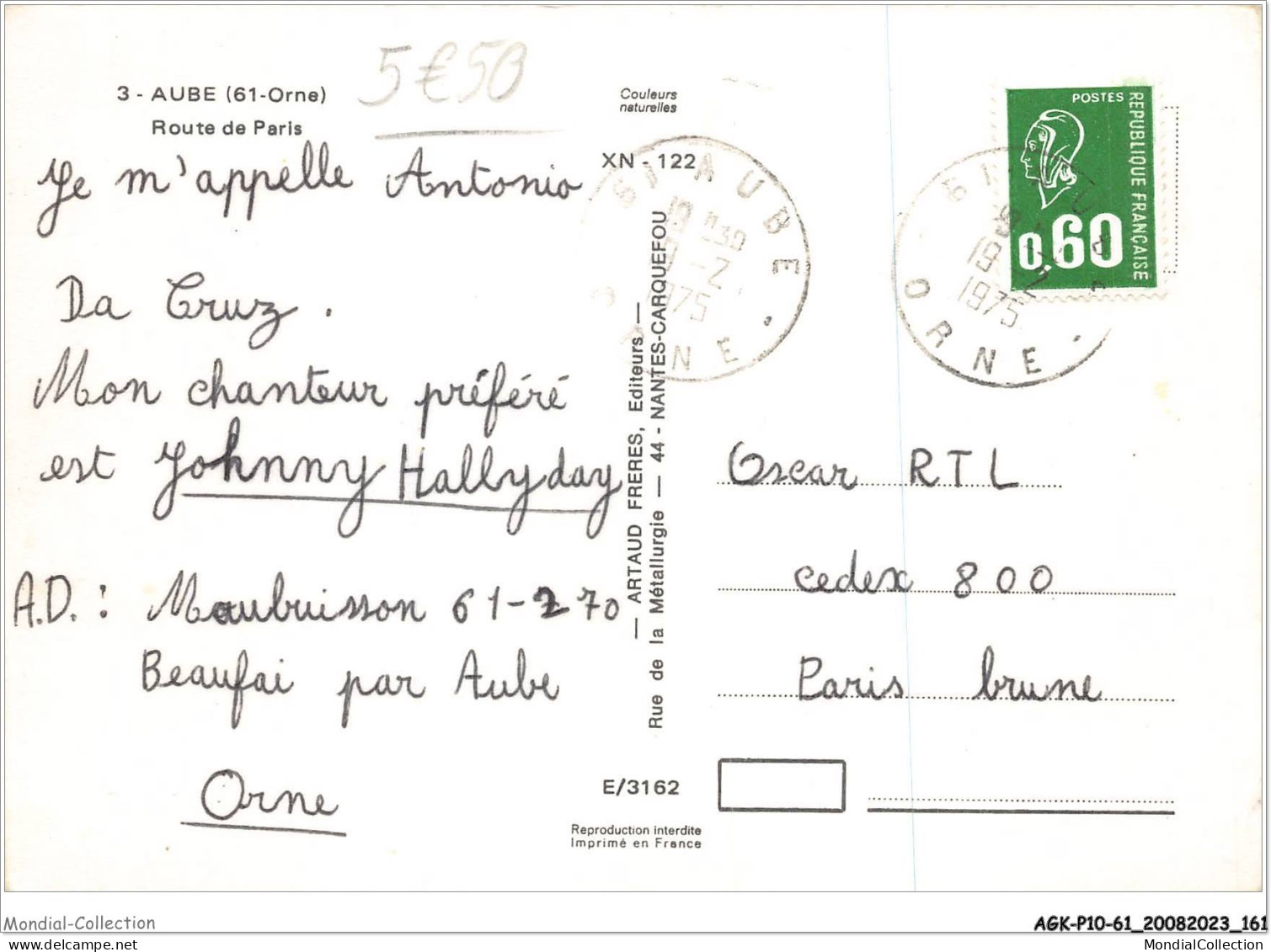 AGKP10-0891-61 - AUBE - Route De Paris CITROEN 2CV CAFE TABAC - Other & Unclassified