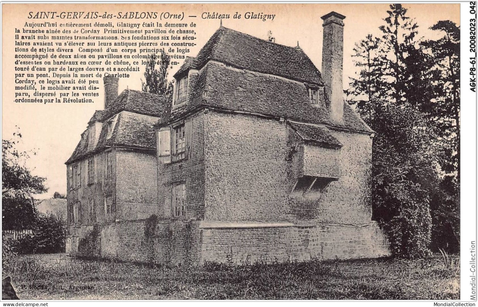 AGKP8-0667-61 - SAINT-GERVAIS DES SABLONS - Chateau De Glatigny  - Other & Unclassified