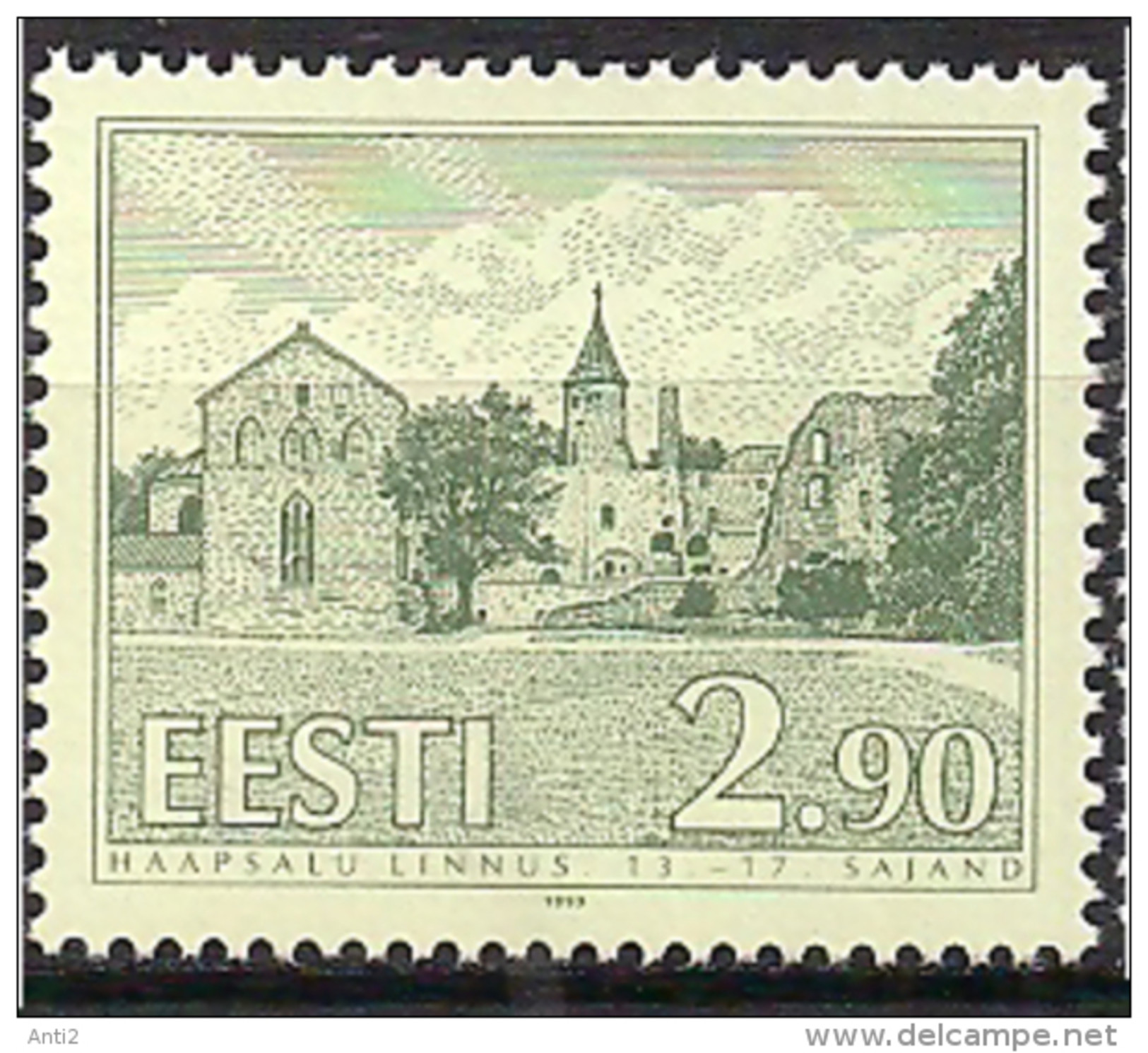 Estonia 1993 Building, Dom, Haapsalu (Hapsal) (13.-17. Jh.) Mi 220 MNH(**) - Estland