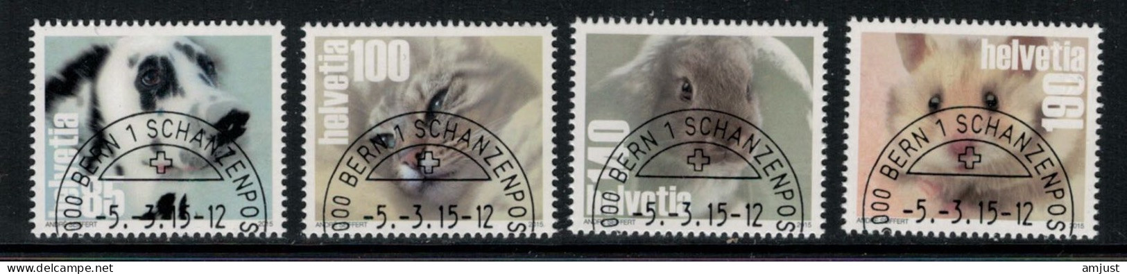 Suisse // Schweiz // Switzerland // 2010-2017 // 2015 // Animaux Domestiques No. 1536-1539 - Used Stamps