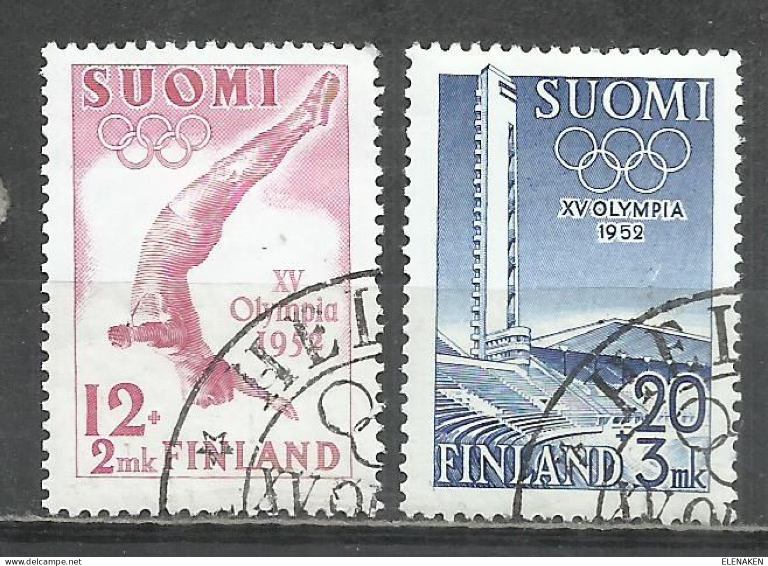 2795A-SUOMI FINLAND FINLANDIA SERIE COMPLETA DEPORTES OLIMPIADAS 1951 Nº 382/383 - Used Stamps