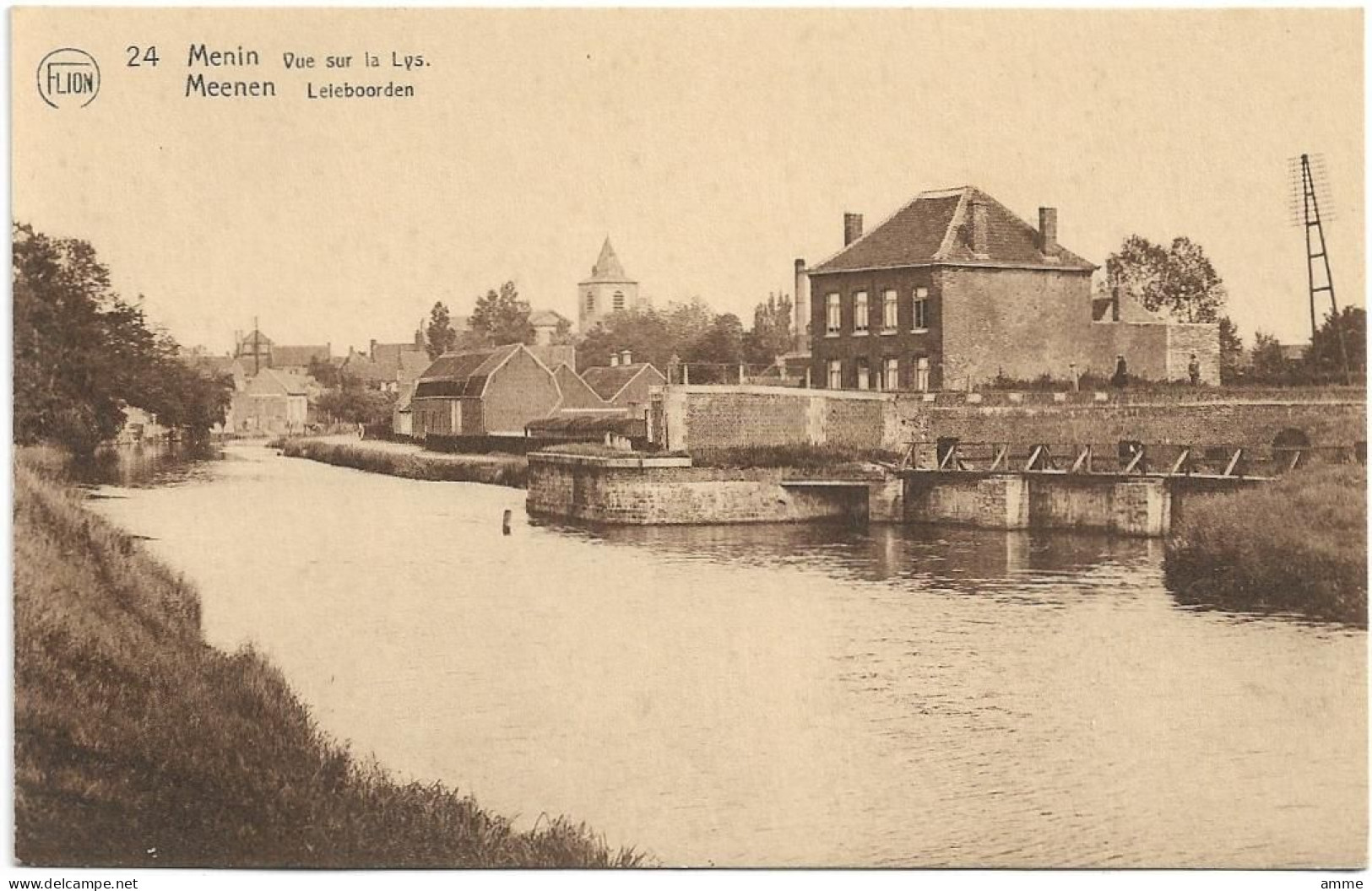 Menen - Menin  *  Vue Sur La Lys  (Flion,24)  Leieboorden - Menen