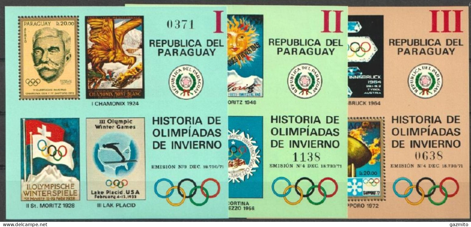 Paraguay 1972, Olympic Games In Munich, Posters, De Coubertin, , 3BF - Sommer 1972: München