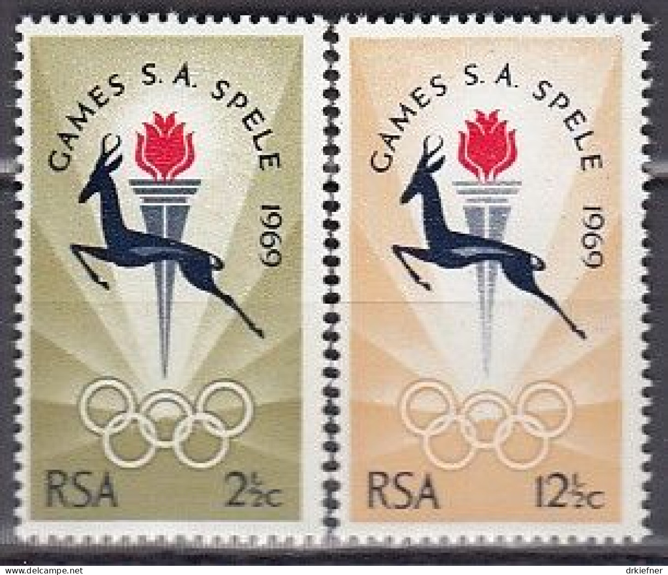 SÜDAFRIKA  380-381, Postfrisch **, Südafrikanisches Nationalsportfest, Bloemfontein, 1969 - Ungebraucht