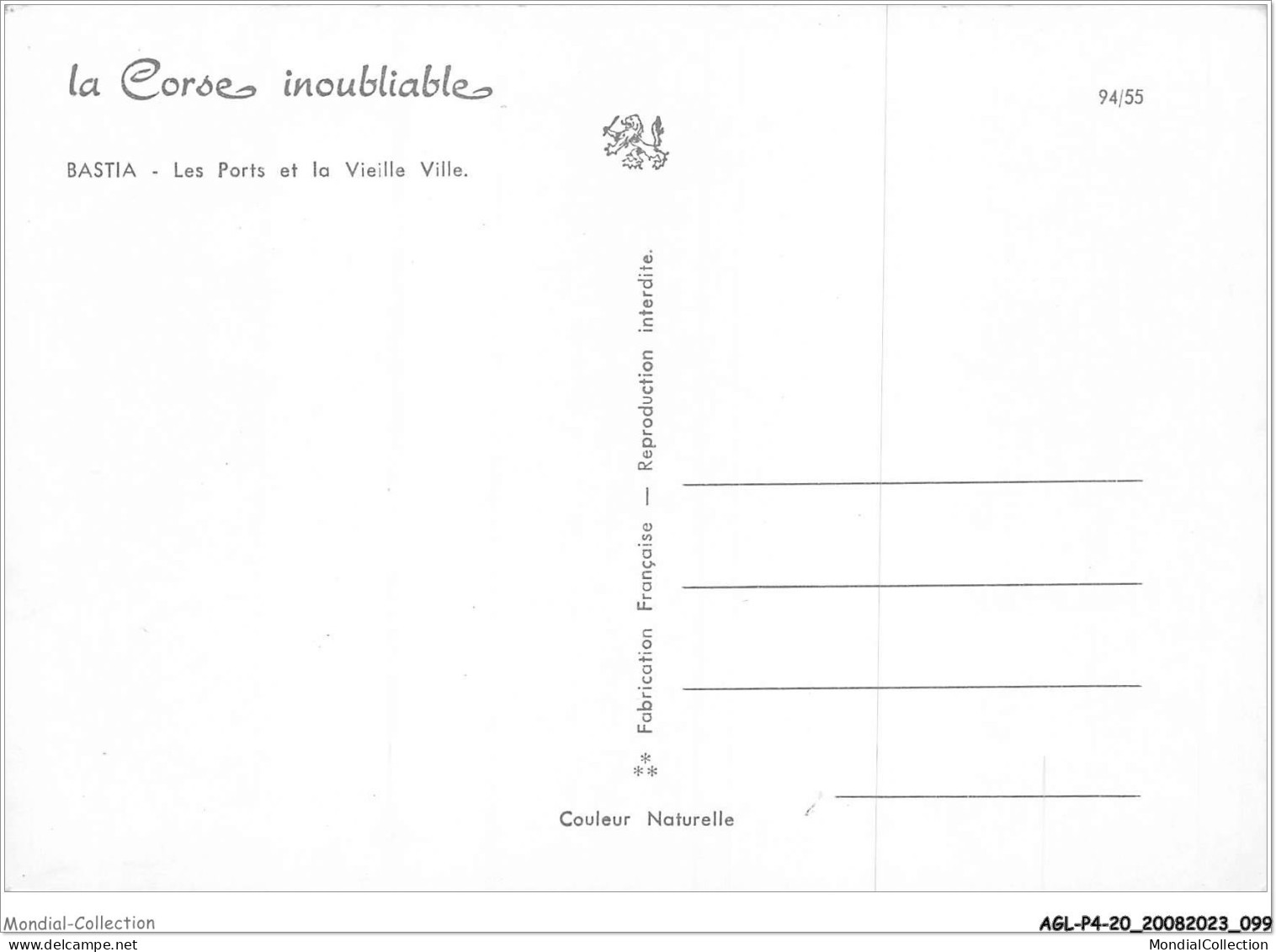 AGLP4-0312-20 - BASTIA - Les Ports Et La Vieille Ville - Bastia