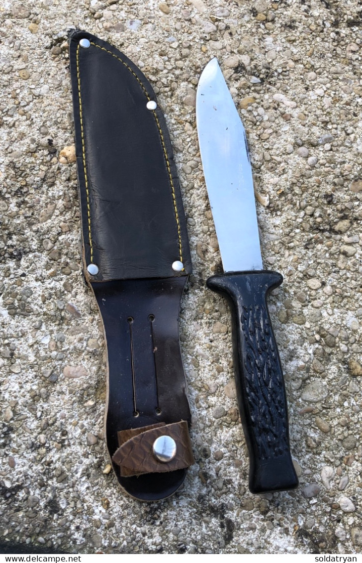 ANCIEN COUTEAU SCOUT De Marque PRADEL INOX Jeunesse +étui - Armas Blancas