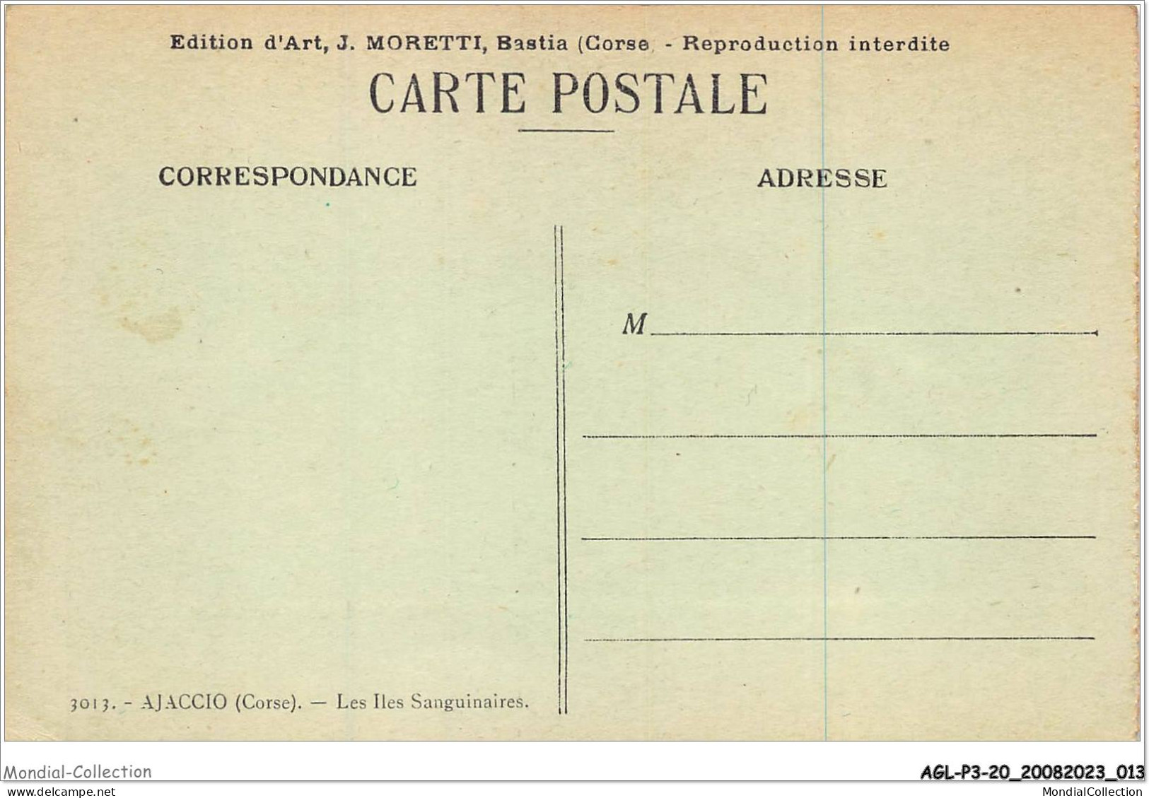 AGLP3-0187-20 - AJACCIO - Les Iles Sanguinaires - Ajaccio