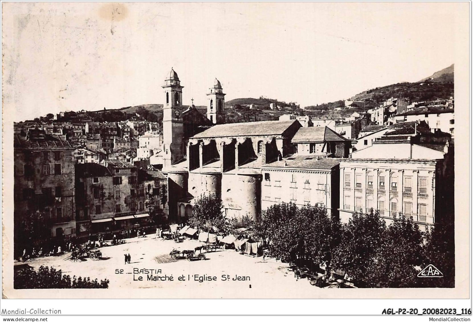 AGLP2-0133-20 - BASTIA - Le Marche Et L'Eglise Saint-Jean  - Bastia