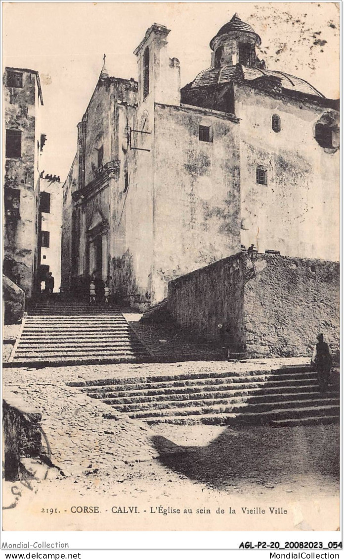 AGLP2-0102-20 - CORSE - CALVI - L'eglise Au Sein De La Vieille Ville - Calvi