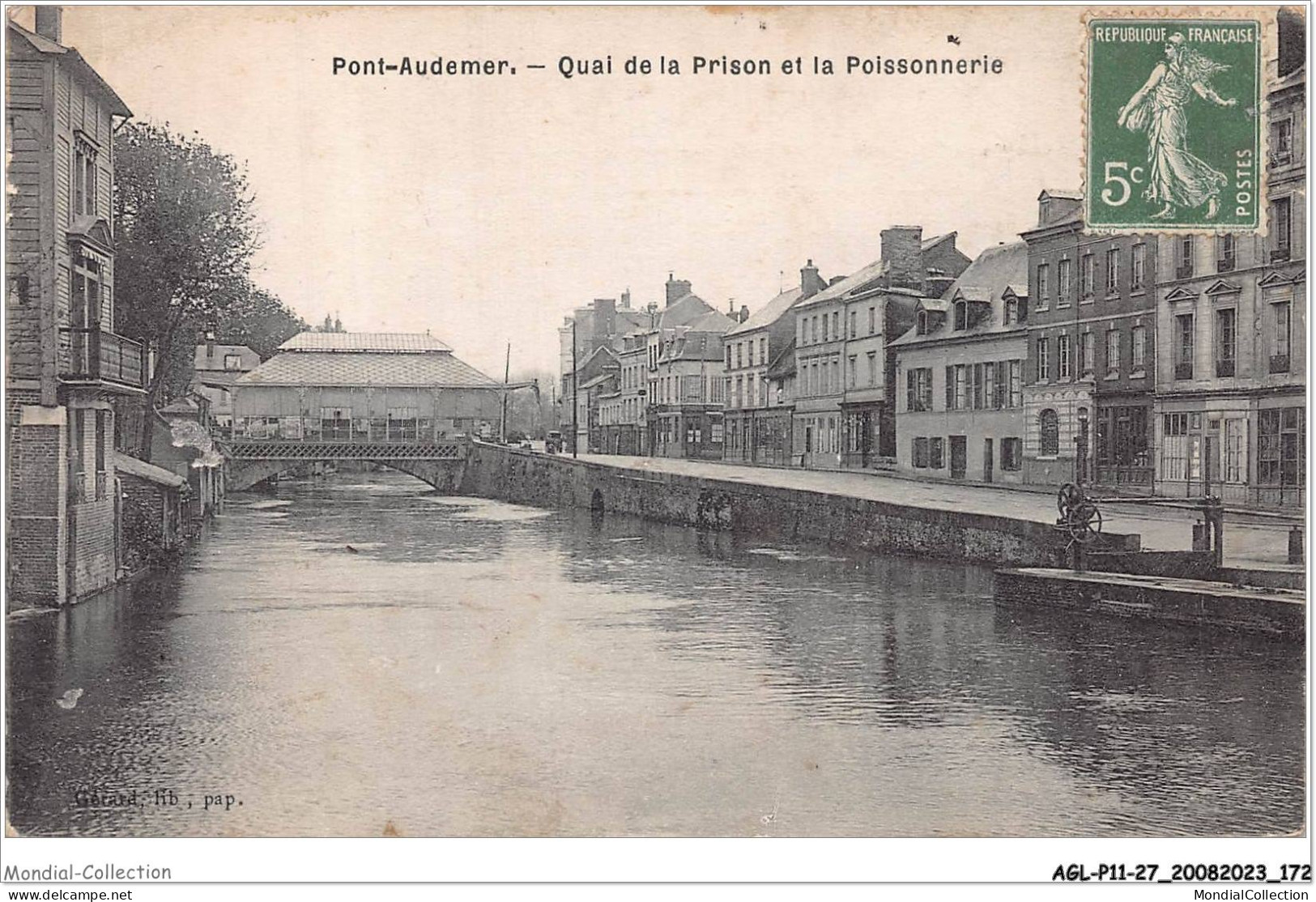 AGLP11-0855-27 - PONT-AUDEMER - Quai De La Prison Et La Poissonnerie - Pont Audemer