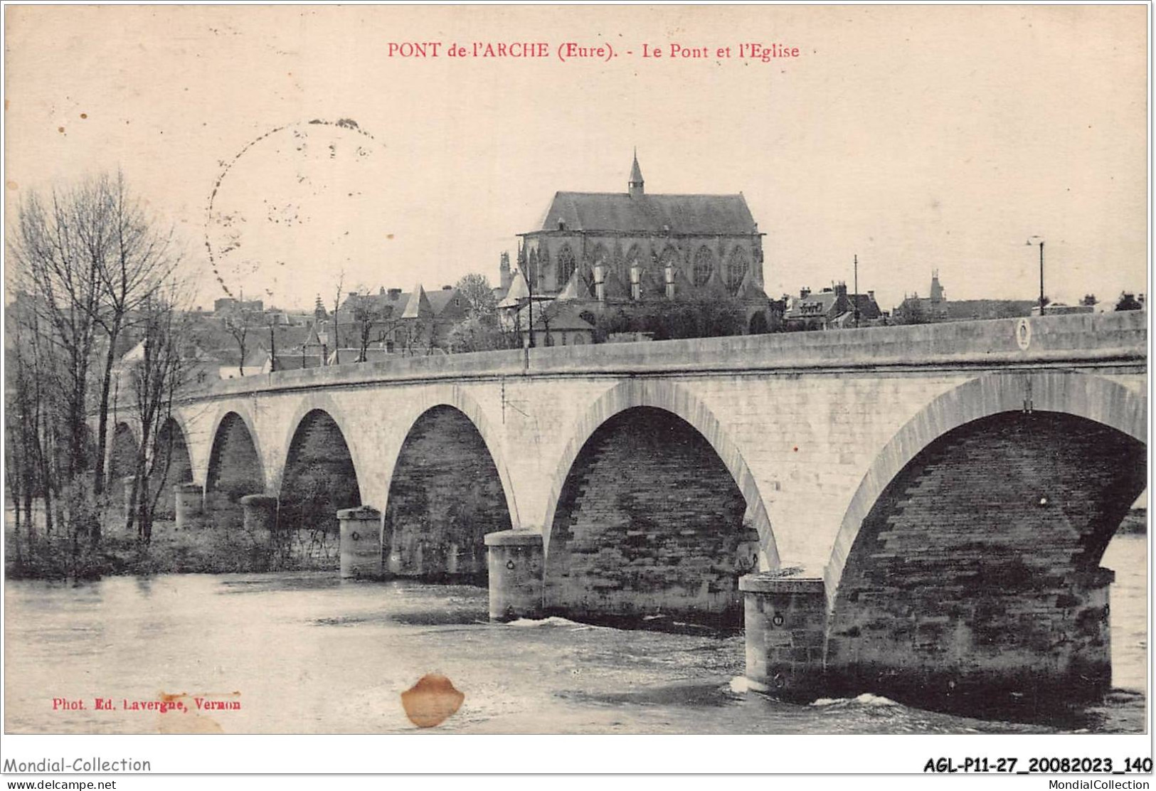 AGLP11-0839-27 - PONT-DE-L'ARCHE - Le Pont Et L'eglise - Pont-de-l'Arche
